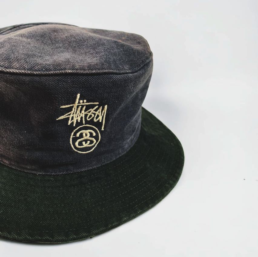 90's VINTAGE stussy ショーンフォント シャネル SSリンク バケットハット 帽子 stussyhats STUSSY 90年代 ビンテージ ステューシー CAP_画像3