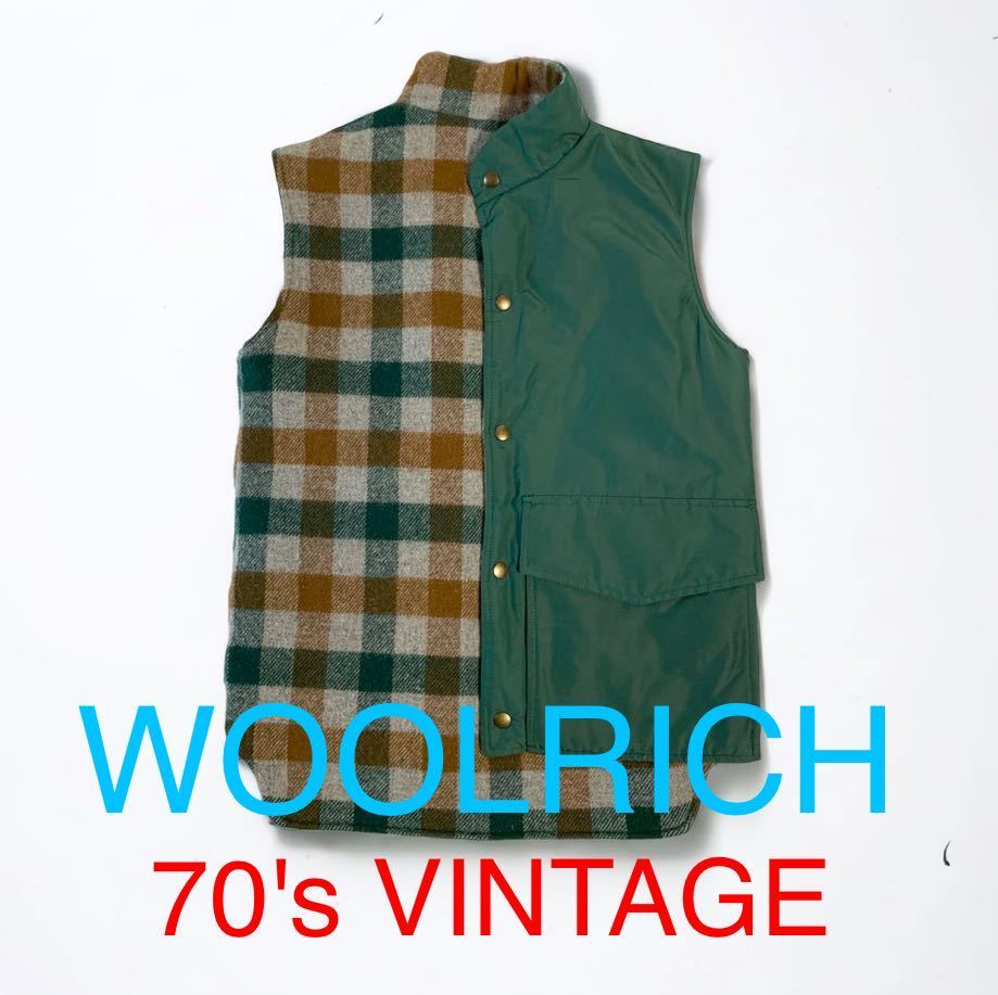 Beauty 70 -х годов винтажный Woolrich обратимый на открытом воздухе лучшая шерсть, богатая шерстью винтаж Mountain Parker 60/40 Импортированная старая шерсть 70