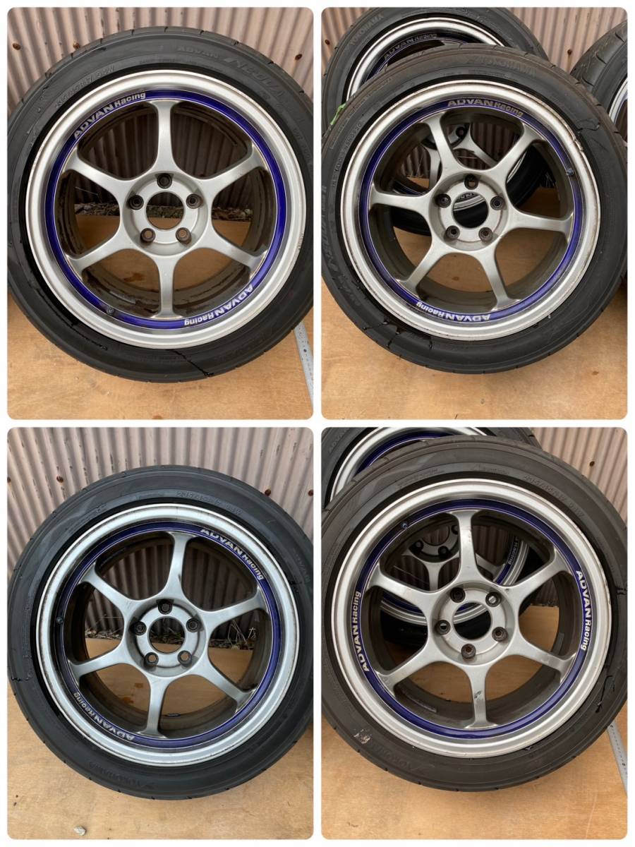 【8部山ネオバおまけ】アドバンレーシング ADVAN Racing 17インチ 17×8.5J 5穴/5H PCD114.3　 +31 　中古 4本セット　ランエボ　CT9A_画像2