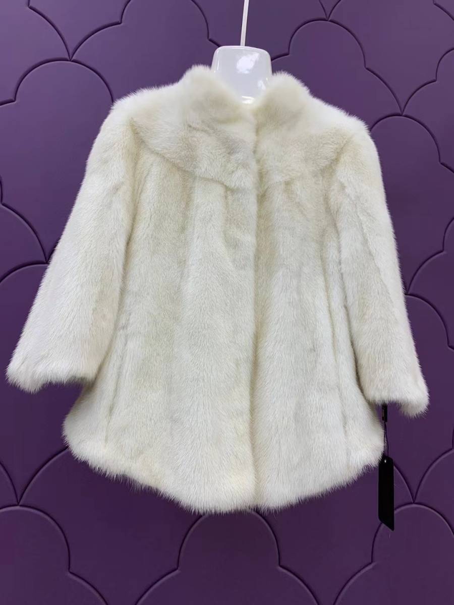 新品1点物処分★天然の暖かさ本物毛皮 可愛いミンクファーコート★レディース柔らかな肌触りリアルミンクジャケット