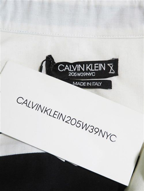 61681 Calvin Klein ／ カルバン・クライン 205W39NYC バイカラー ロングシャツ_画像6