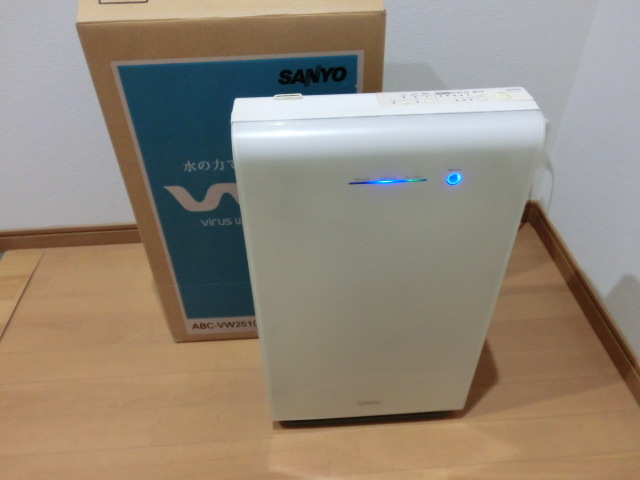 【SANYO(Panasonic) 空気清浄機 ABC-VW251】virus washer(ウイルスウォッシャー)機能搭載_画像1