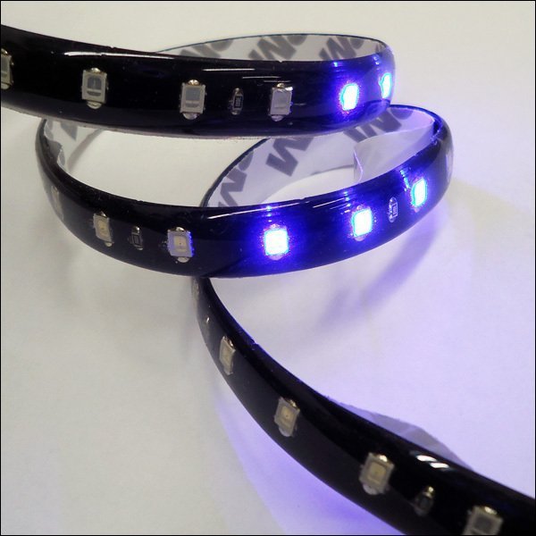 メール便送料無料 LED テープライト (83) ブルー 12V ナイトライダータイプ 60cm 青 SMD搭載 おまけスイッチ付/10ш_画像4