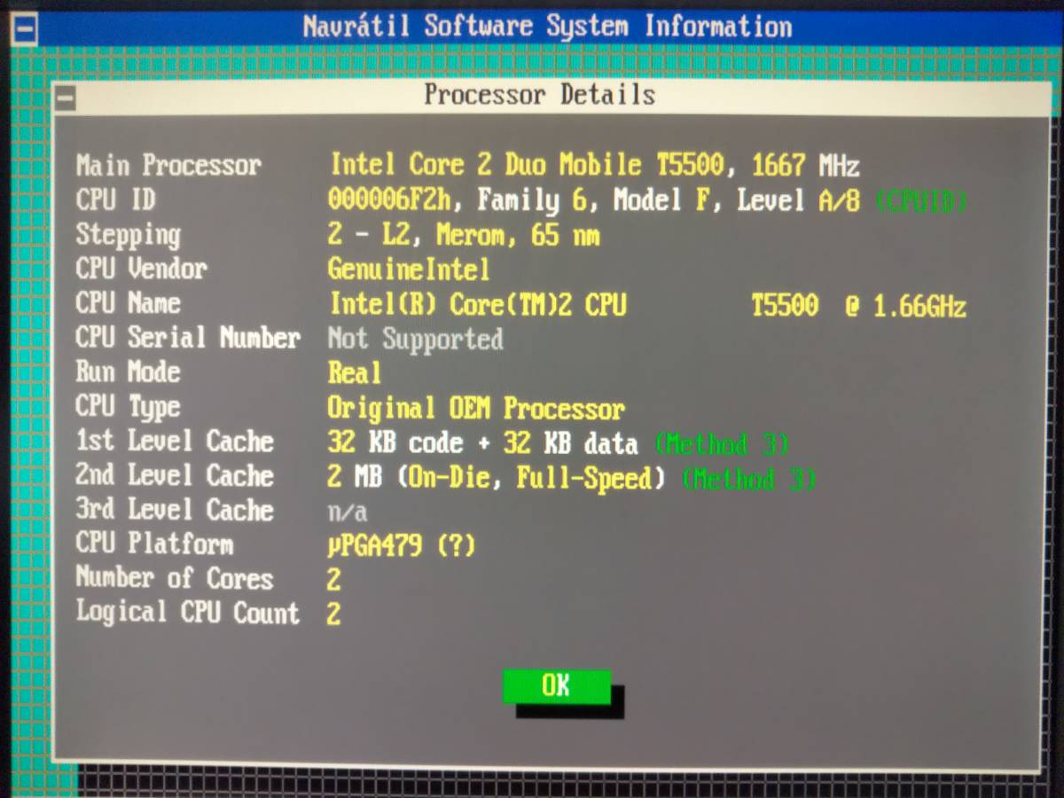 インテル Intel Core 2 Duo T5500 SL9U4 1.66GHz 2MB FSB 667 VT有り ⑨ ピンに歪みが 少しあります_画像5