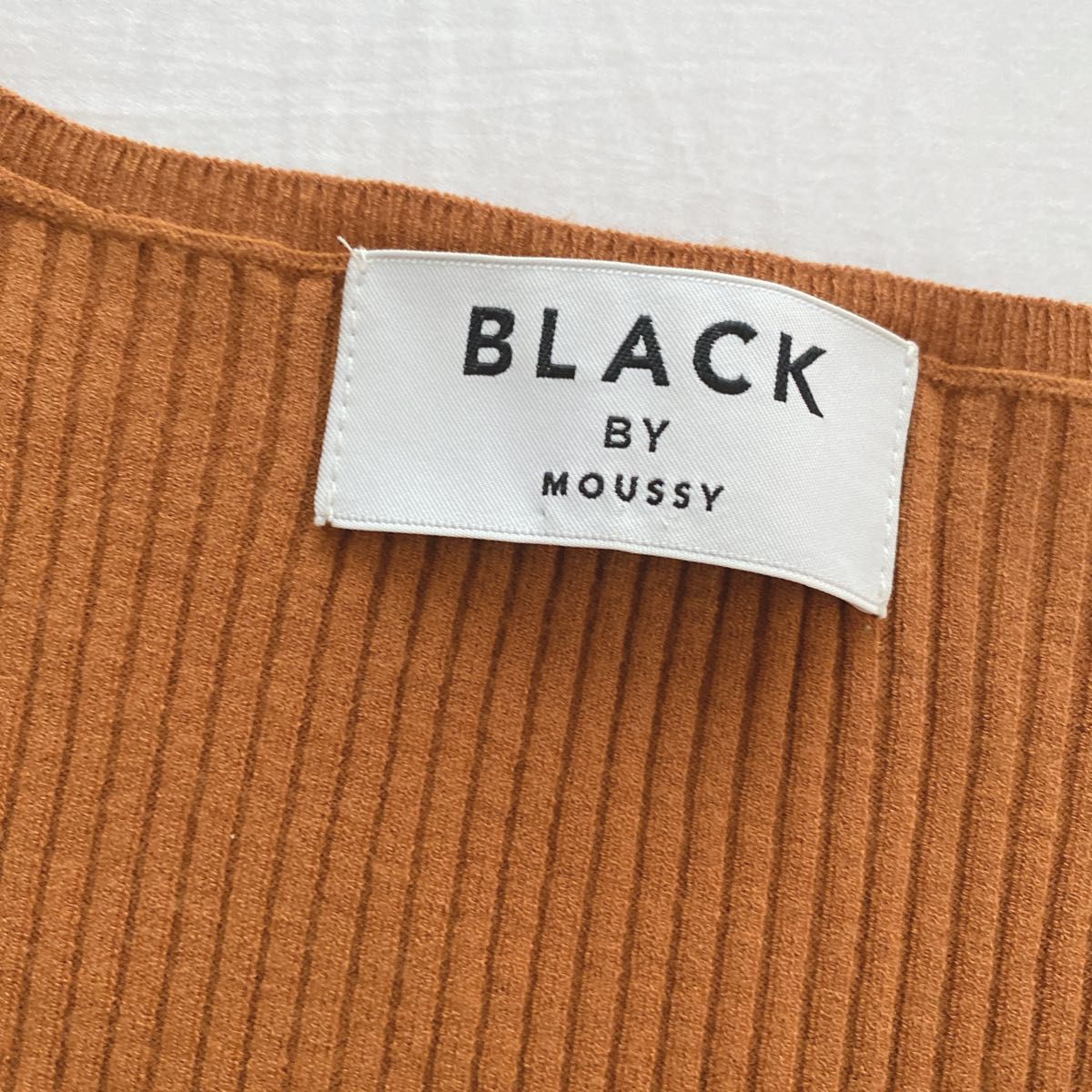 BLACK BY MOUSSY ウォッシャブルVネックトップス