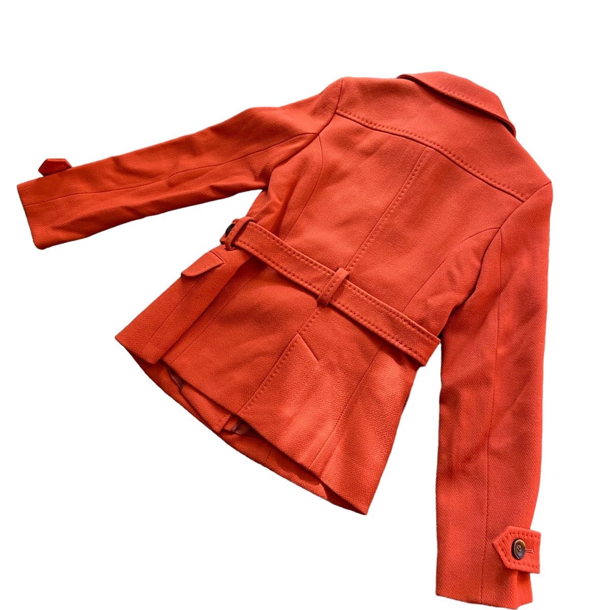 セール　カシミヤ&アンゴラ混　コート　AMACA オレンジ38 橙　S レディース　日本製　ラムウール　羊毛 おしゃれ アマカ