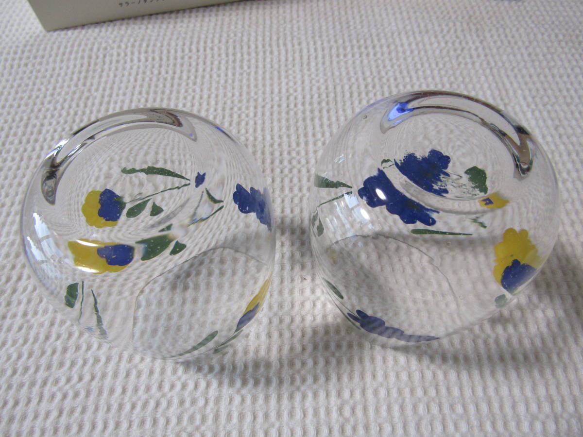 ＤＡＮＳＫ　ダンスク　サラー　タンブラー　ペアセット　グラス　ガラス　2個　花柄　未使用_画像5