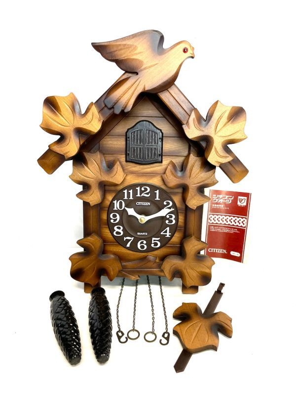 B053】美品 鳩時計 クオーツカッコー メイソン 壁掛け時計 からくり