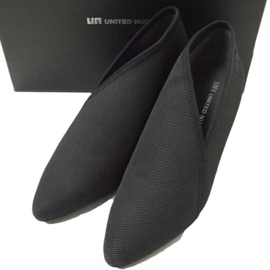 新品 UNITED NUDE ユナイテッドヌード Fold Lite Mid Vカットヒールパンプス 46330011 36(23-23.5cm) Black UN ショートブーツ g12842