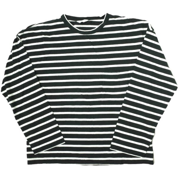 UNUSED アンユーズド 日本製 Long Sleeve Border Pocket T-shirt ロングスリーブボーダーポケットTシャツ US1258 2 BLACK/WHITE 長袖 g9861_画像1