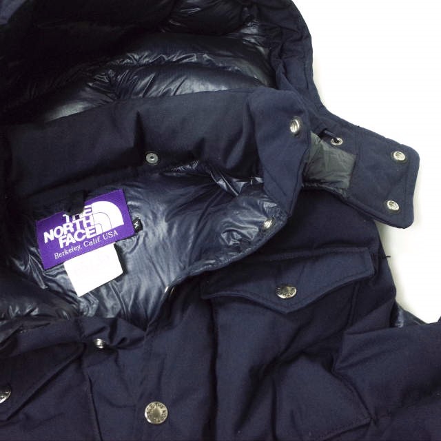 THE NORTH FACE PURPLE LABEL 65/35 Hooded Sierra Vest ベイヘッドクロス ダウンベスト ND2450N M ネイビー nanamica 光電子 g11793