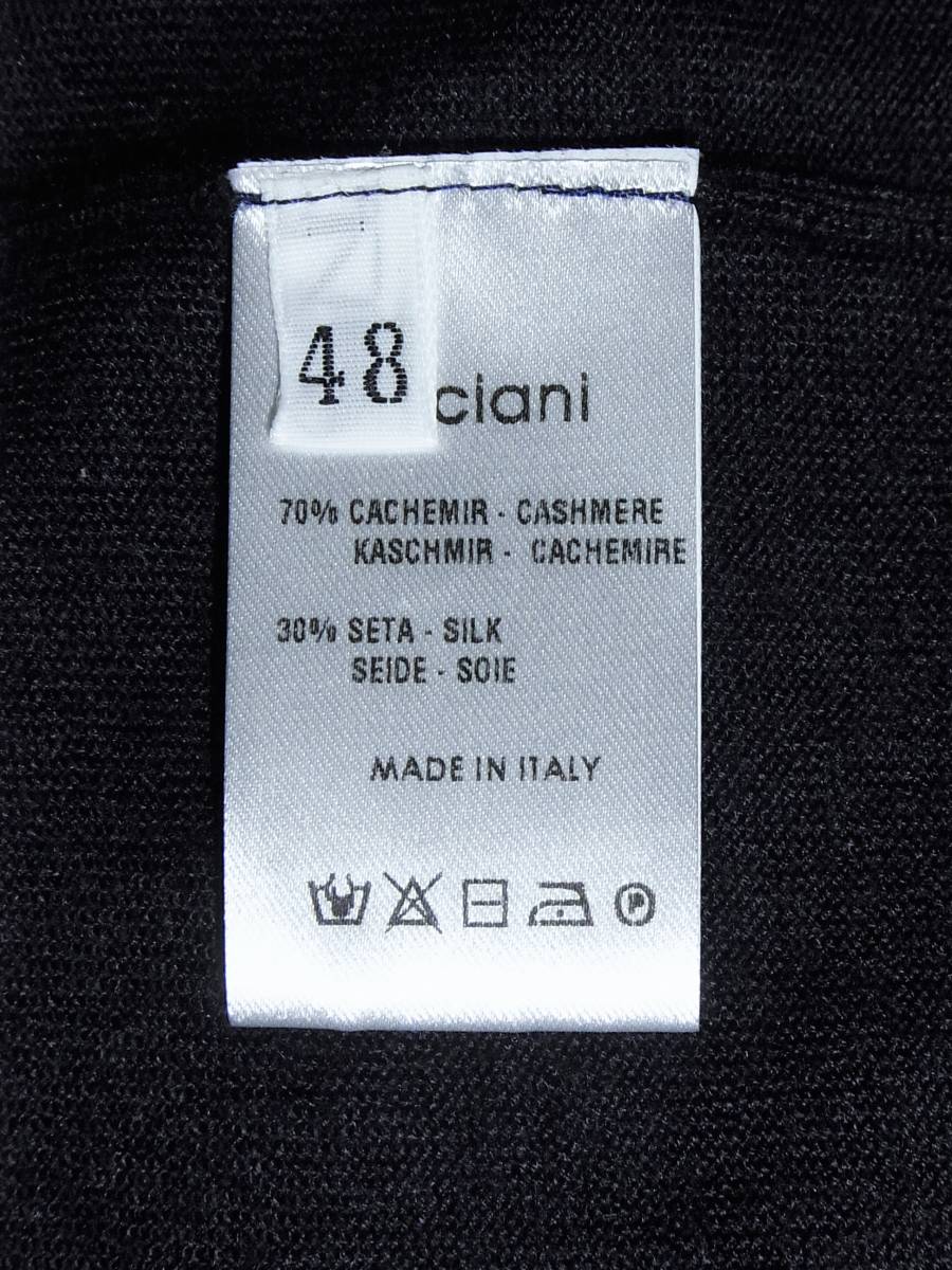 未使用 Cruciani クルチアーニ カシミヤ＆シルク タートルネック ニット 48 ネイビー カシミア イタリア製 ハイゲージ タグあり_画像7