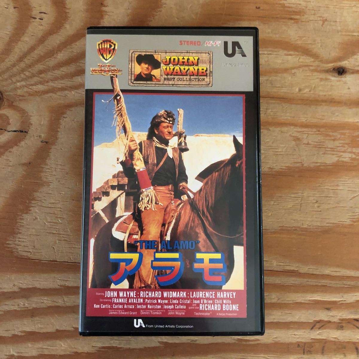 K90B1-231018 レア［VHS アラモ THE ALAMO ワーナーVIDEOギャラリー］ジョン・ウェイン リチャード・ウェドマーク_画像1