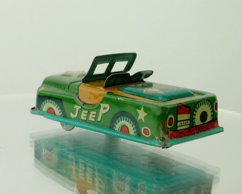 * прекрасный * симпатичный *1950 годы * великолепный nibi(.) цвет * Jeep (JEEP)*67mm* принт машина * не использовался * превосходный товар 