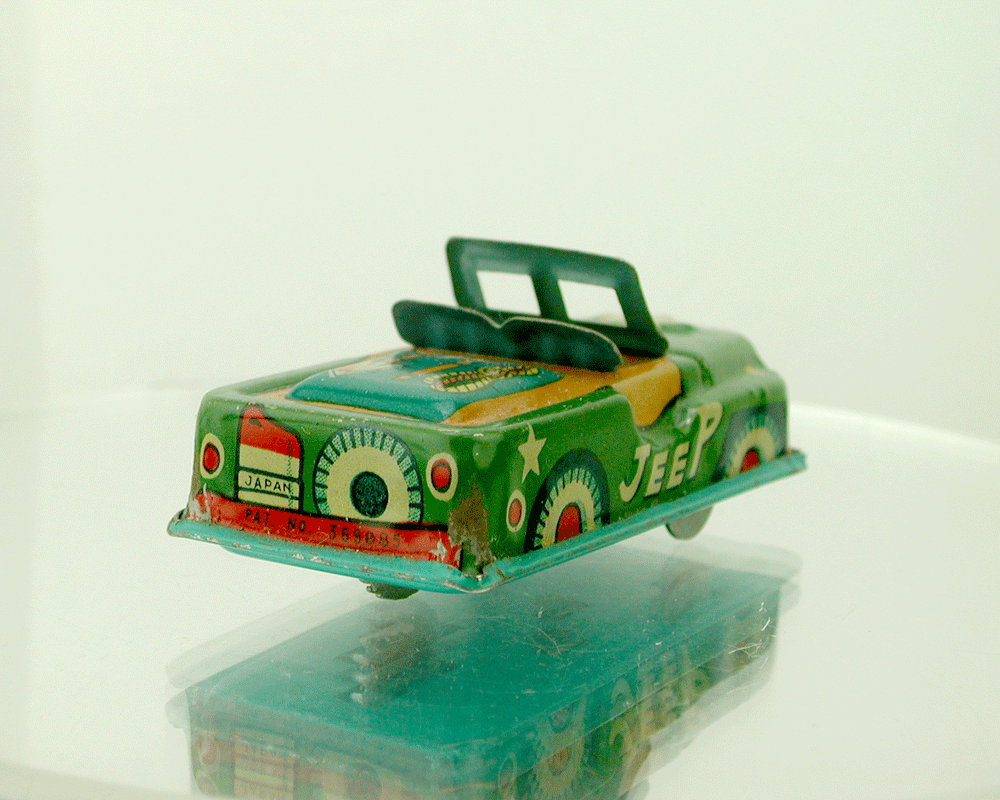 * прекрасный * симпатичный *1950 годы * великолепный nibi(.) цвет * Jeep (JEEP)*67mm* принт машина * не использовался * превосходный товар 