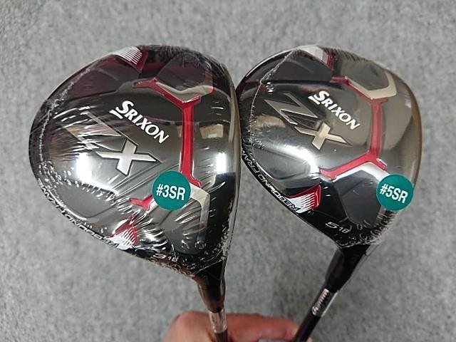 ダンロップ SRIXON ZX FW フェアウェイウッド 3W 15°＆ 5W 18° 2本セット 純正カーボン Diamana ZX50 (SR) 日本仕様 未使用品 カバー無し_画像1