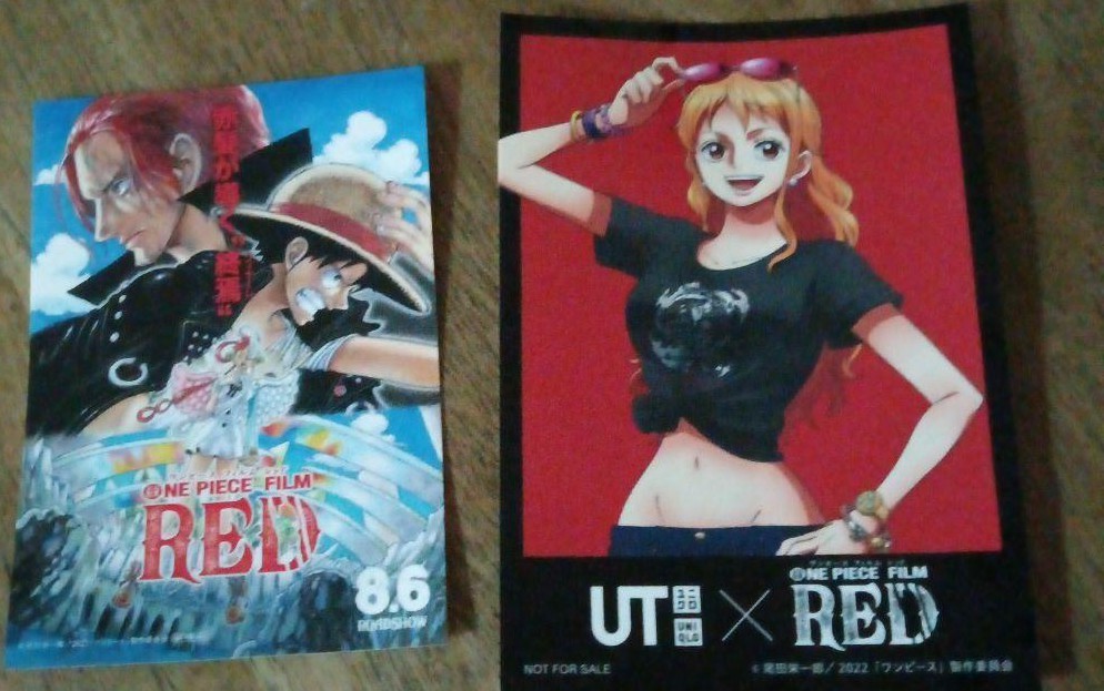 非売品 ワンピース フィルム レッド　ONE PIECE FILM RED ユニクロ試写会 シャンクス ナミ ステッカー_画像1