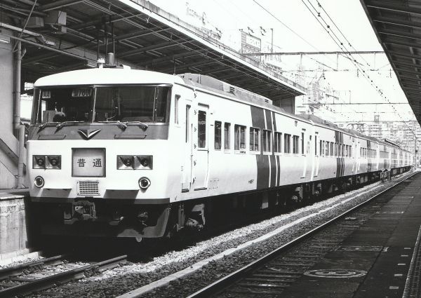 鉄道写真 特急 185系 電車 普通電車 L判（89mm×127mm）_画像1