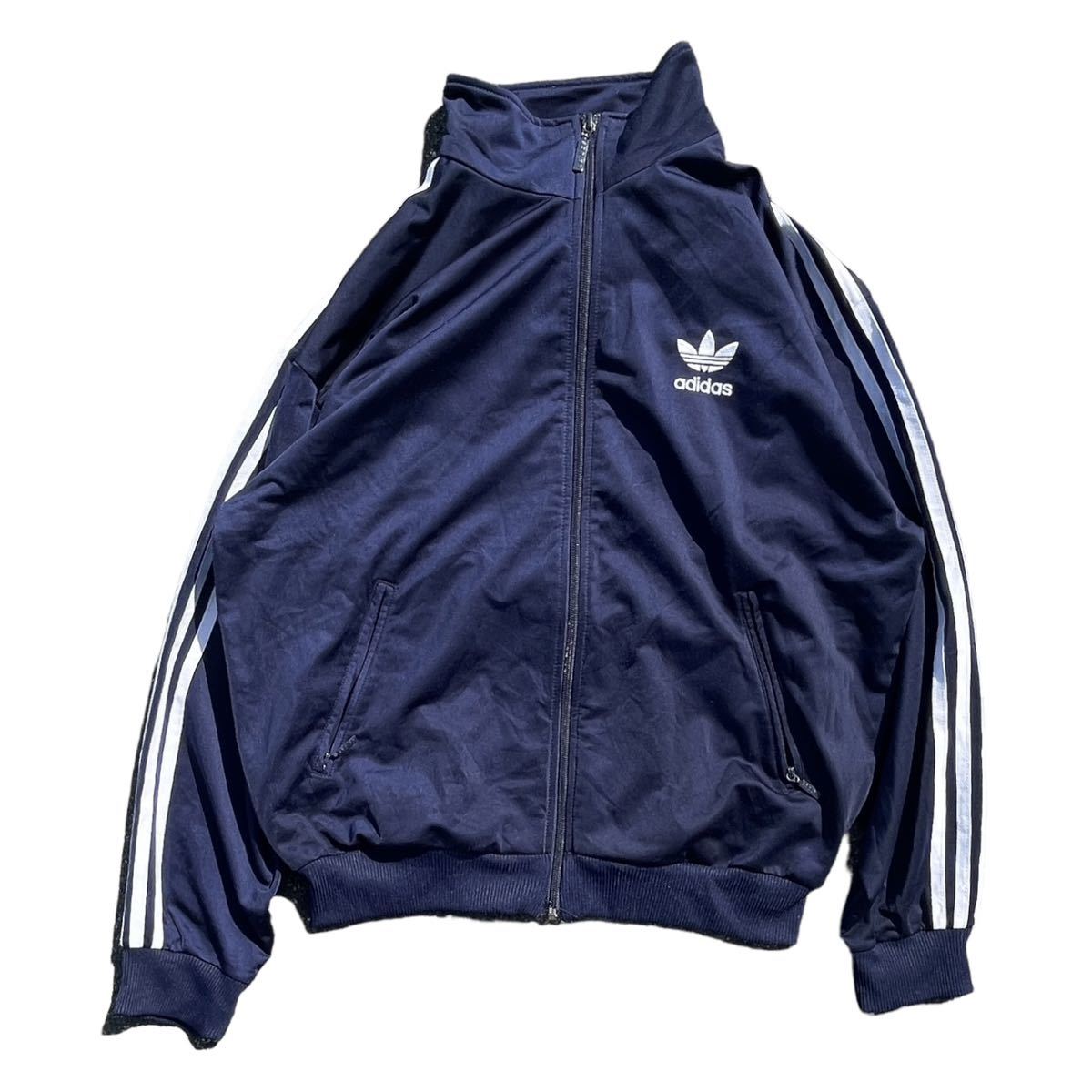 adidas アディダス ジャージ/トラックジャケット ネイビー L-XLサイズ