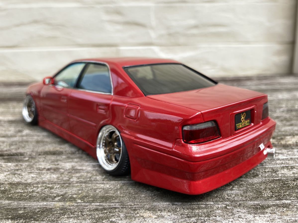 即決　アオシマ製1/24　完成品　JZX-100　チェイサー　ツアラーV　後期　VERTEX　ベルテックス　１JZ_画像6