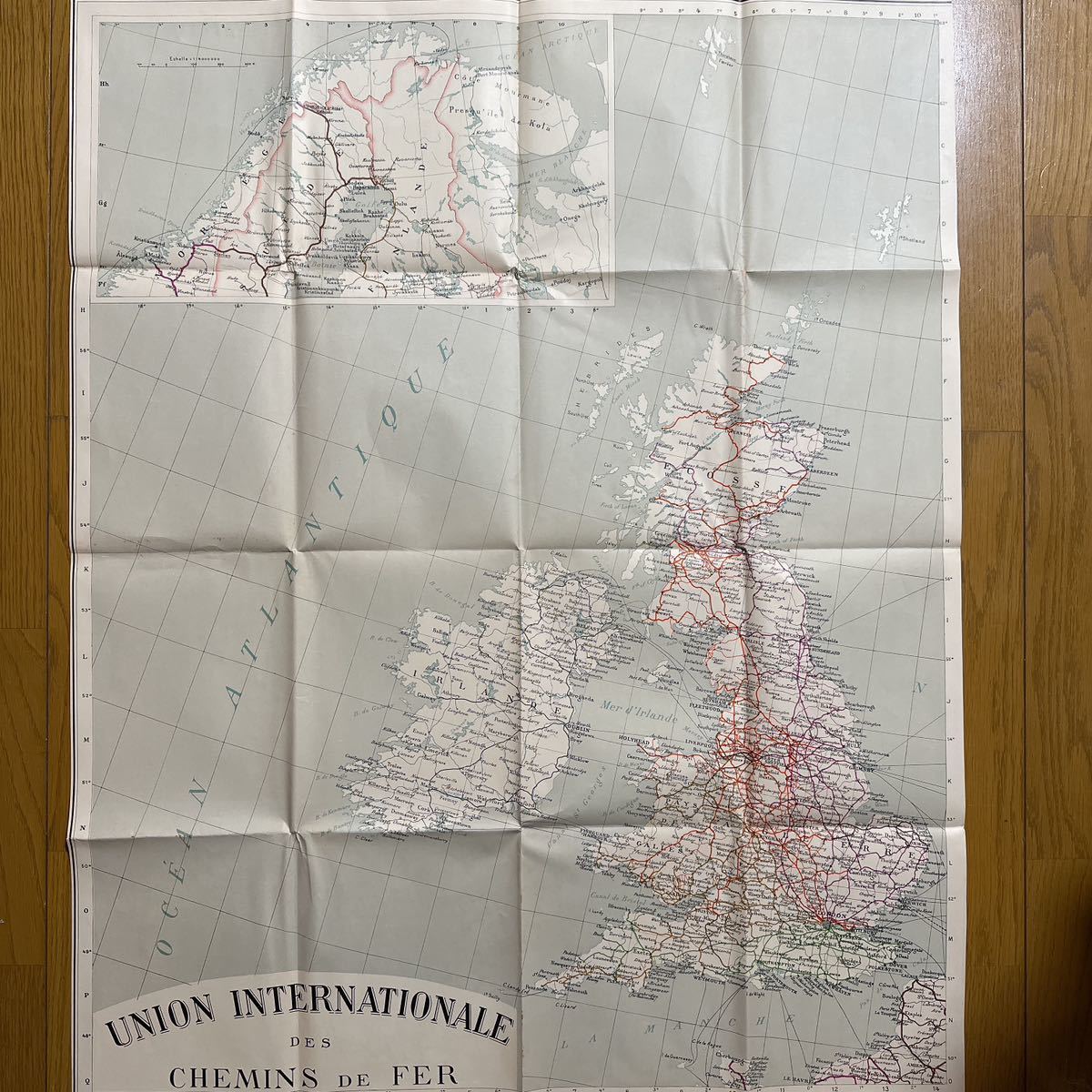 10223 古地図　1932年　ヨーロッパ鉄道地図　6枚 1:1500000 戦時　フランス印刷_画像8