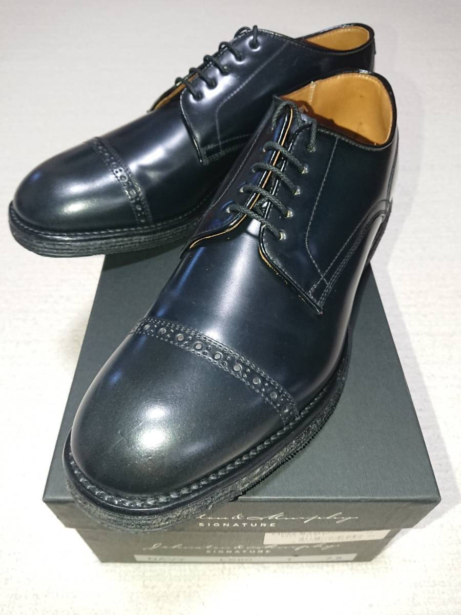 【未使用品】 JOHNSTON&MURPHY(J&M) コードヴァン クォーターブローグ NAVY 7.5インチ LS60T 元箱あり_画像1