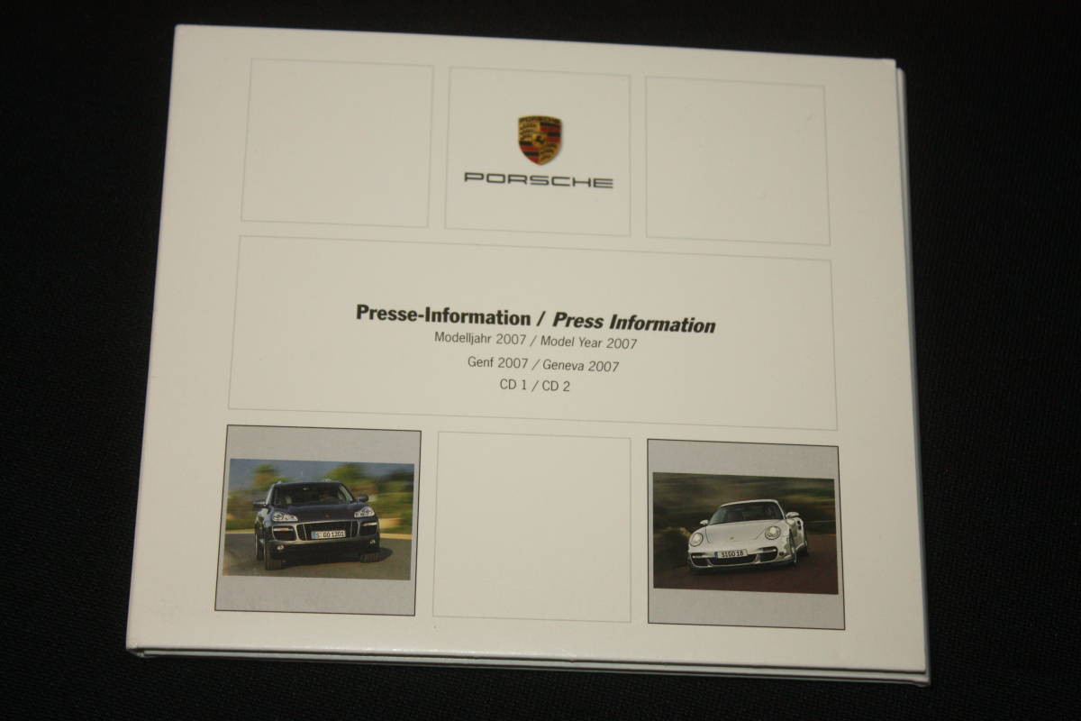 ★2007年モデル PORSCHE PRESS INFORMATION 2枚組CDーROM ポルシェ広報資料 997/997ターボ/GT3/987ケイマン&ボクスター/カイエン_画像1