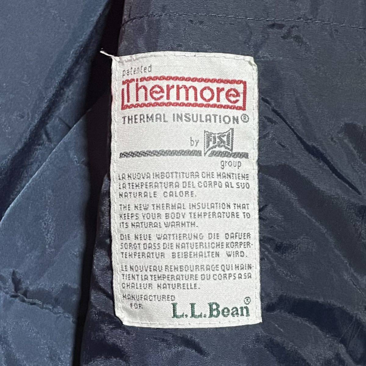 1スタ 名作【1990's L.L.Bean Thermore MA-1 フライト ジャケット M】ビンテージ USA製 ボンバージャケット ゴンズ WEP フィッシング 古着_画像8