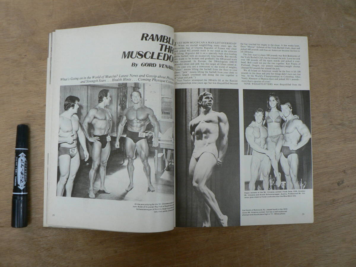 洋雑誌 Shaping Up The Waistline 『MUSCLAR DEVELOPEMENT』1971年1月 レトロ ボディビル BM041_画像6