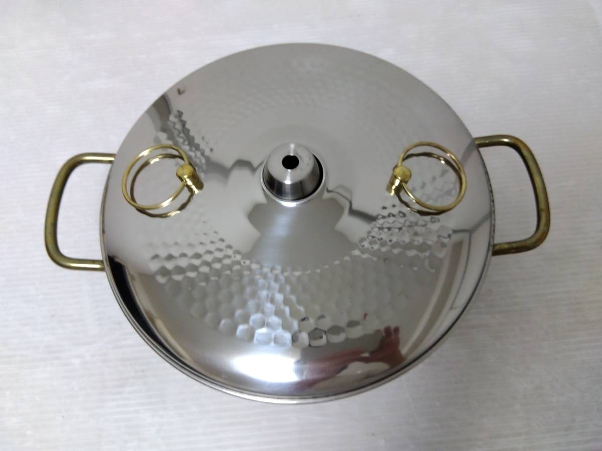 しゃぶしゃぶ鍋 ステンレス製シャブ鍋 26㎝ 未使用在庫保管品の画像5