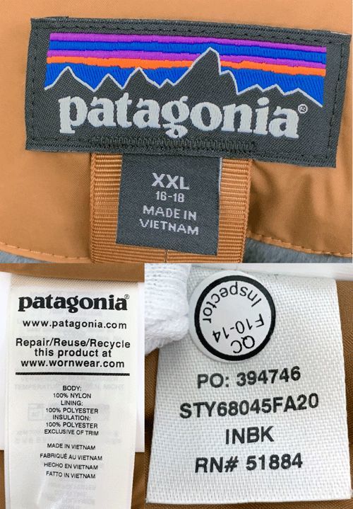 【中古】patagonia パタゴニア Boys’ Insulated Isthmus Jacket サイズ：XXL/アウトドア【レディース古着】【山城店】O1199_画像7