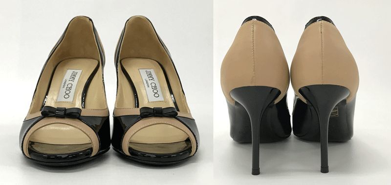 【中古】JIMMY CHOO ジミーチュウ 133 DORINI ロディーニ オープントゥ バイカラー パンプス/他靴【レディース古着】【山城店】O634_画像2