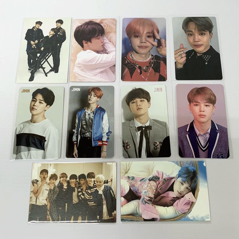 2024年新作入荷 BTS 店頭併売品《CD部門・山城店》A1488 JIMIN/アイドル 合計10枚セット フォトカード トレカ ジミン 防弾少年団 男性タレント