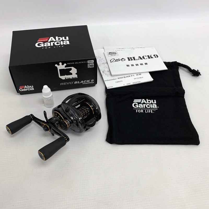 人気海外ブランドアイテム|ファッション通販 Abu Garcia REVO BLACK 9-L(左)アブガルシア レボ ブラック9-L/ベイトリール/店頭併売品《釣具・山城店》O1733 アブガルシア