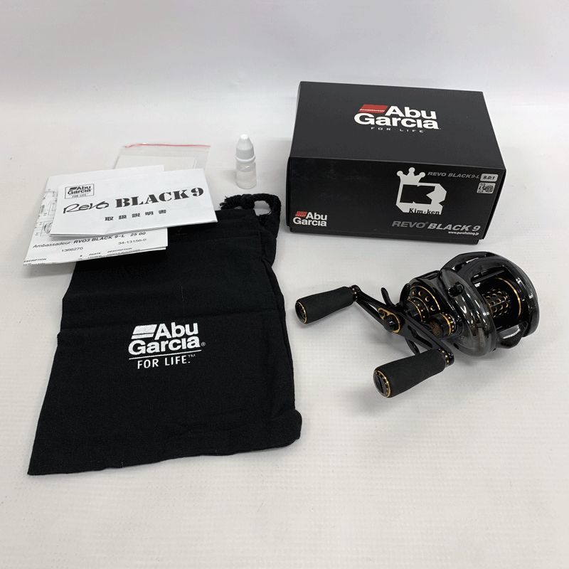 SALEで更にお買得 BLACK REVO Garcia Abu 9-L(左)アブガルシア ブラック9-L/ベイトリール/店頭併売品《釣具・山城店》O1731 レボ アブガルシア