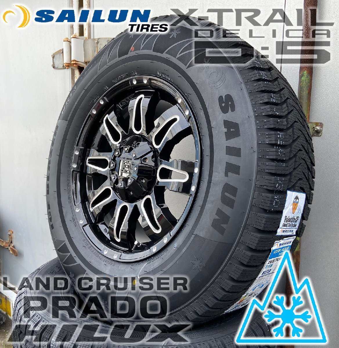 即日発送 Jeep JK/JL ラングラー スタッドレス SAILUN WST3 265/70R17 17インチ 新品 タイヤホイールセット 1台分 ノーマル車高対応_画像6