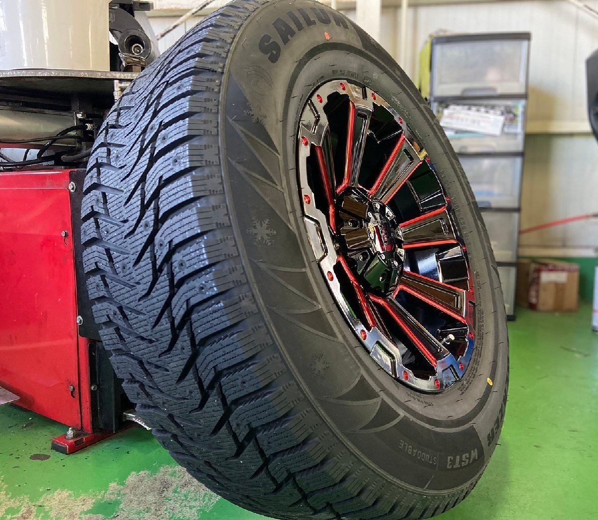 即日発送 120/150プラド FJクルーザー スタッドレス SAILUN WST3 265/70R17 17インチ 新品 タイヤホイールセット 1台分 ノーマル車高対応_画像4