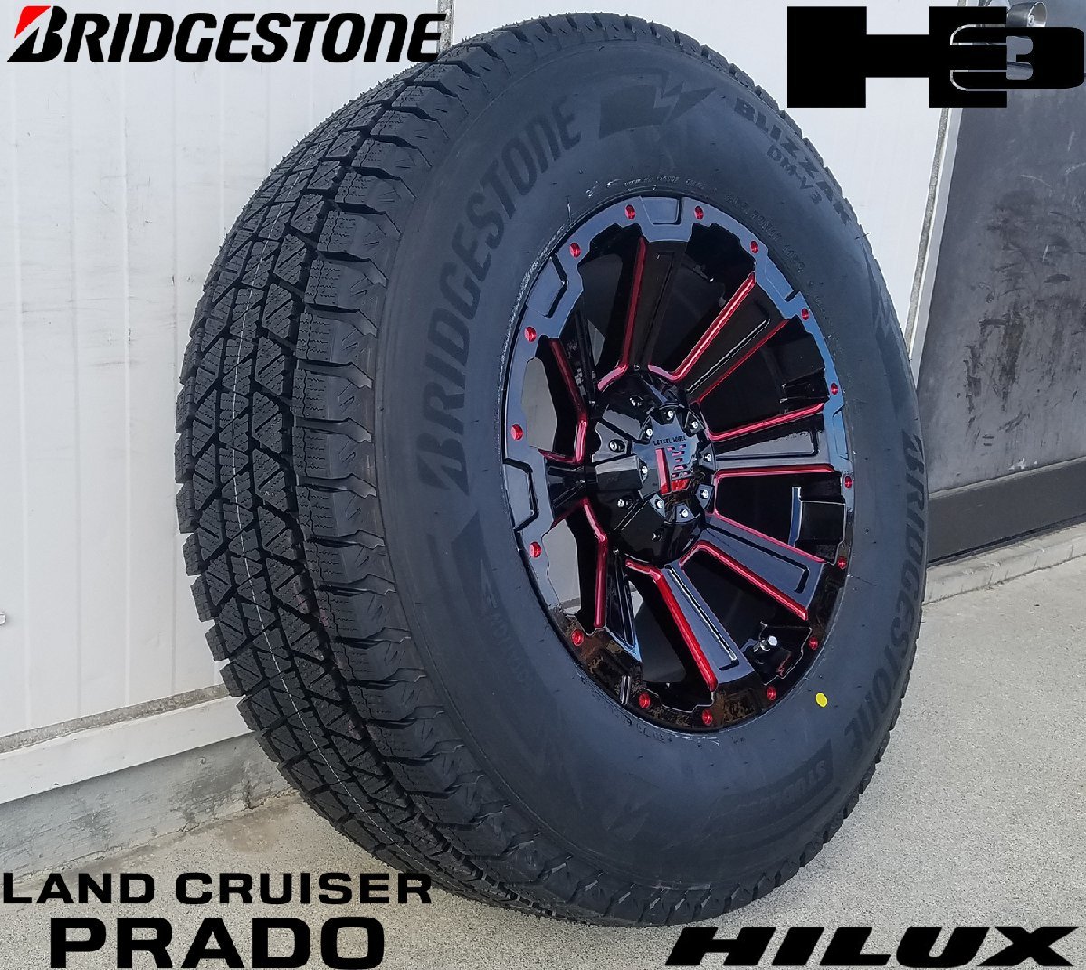  местного производства зимний колесо с шиной 150/120 Prado Hilux FJ Cruiser Pajero H3 Bridgestone DM-V3 265/65R17 265/70R17