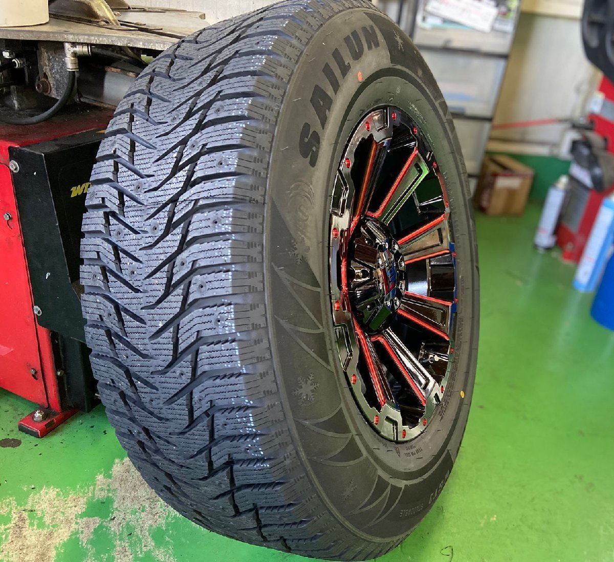 10月発送 120/150プラド FJクルーザー スタッドレス SAILUN WST3 265/70R17 17インチ 新品 タイヤホイールセット 1台分 ノーマル車高対応_画像7