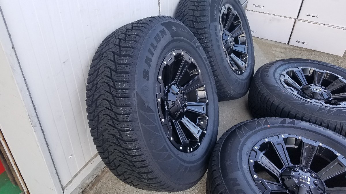 即日発送 120/150プラド FJクルーザー スタッドレス SAILUN WST3 265/70R17 17インチ 新品 タイヤホイールセット 1台分 ノーマル車高対応_画像4