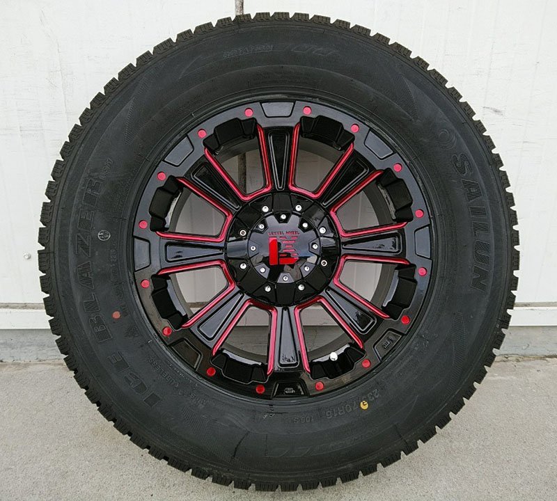 10月発送 スタッドレス デリカD5 タイヤホイールセット SAILUN ICE BLAZER WSTX 215/70R16 16インチ LEXXEL DeathRock デスロック_画像5