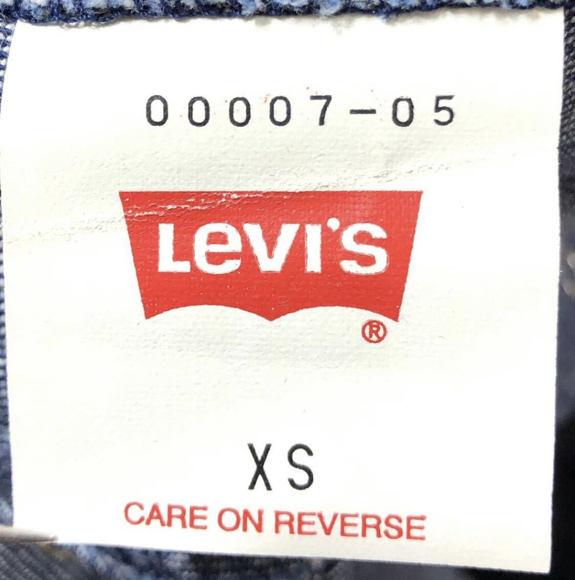 ■ LVC Levi's リーバイス ■ ロゴ ラベル 7分丈 デニム地 ロング ワンピース インディゴブルー XS_画像5