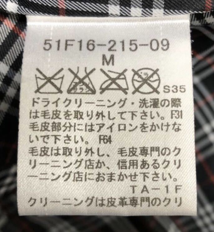 ■ ブラックレーベル クレストブリッジ ■ 羊革 本革 レザー 裏地ノバチェック柄 スタンドカラー シングルライダース ジャケット_画像8