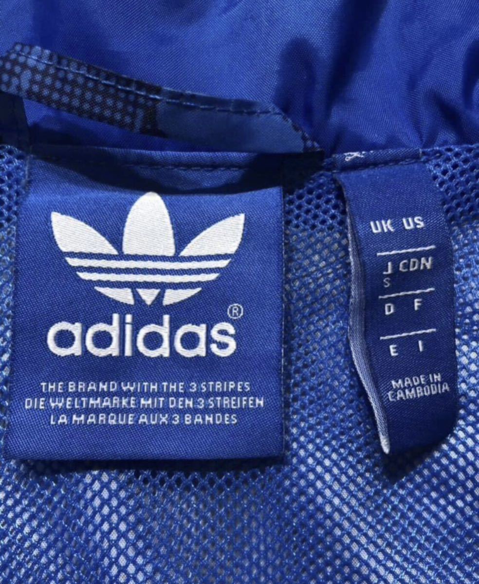 ■ adidas originals アディダス オリジナルス ■ ロゴ トレフォイル 刺繍 コロラド シューボックス ナイロン ジャケット ブルー系 S_画像4