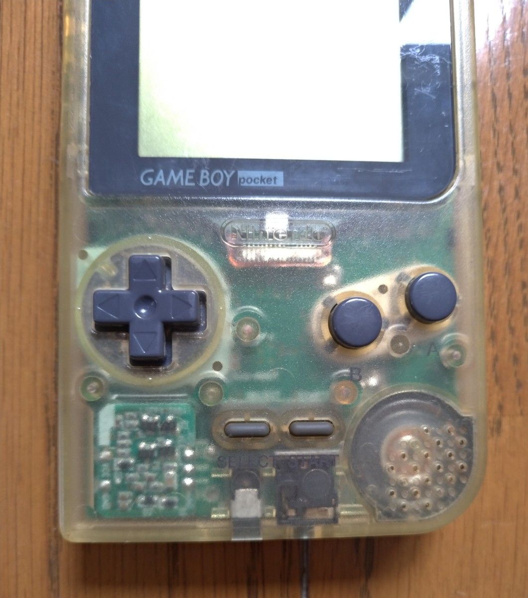 ゲームボーイポケット クリア 中古品 限定カラー グリコ限定 画面焼けあり 裏蓋なし
