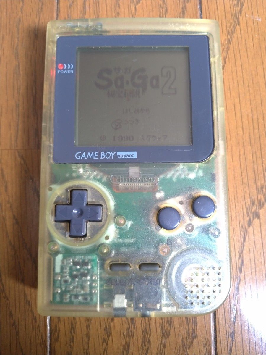 ゲームボーイポケット クリア 中古品 限定カラー グリコ限定 画面焼けあり 裏蓋なし
