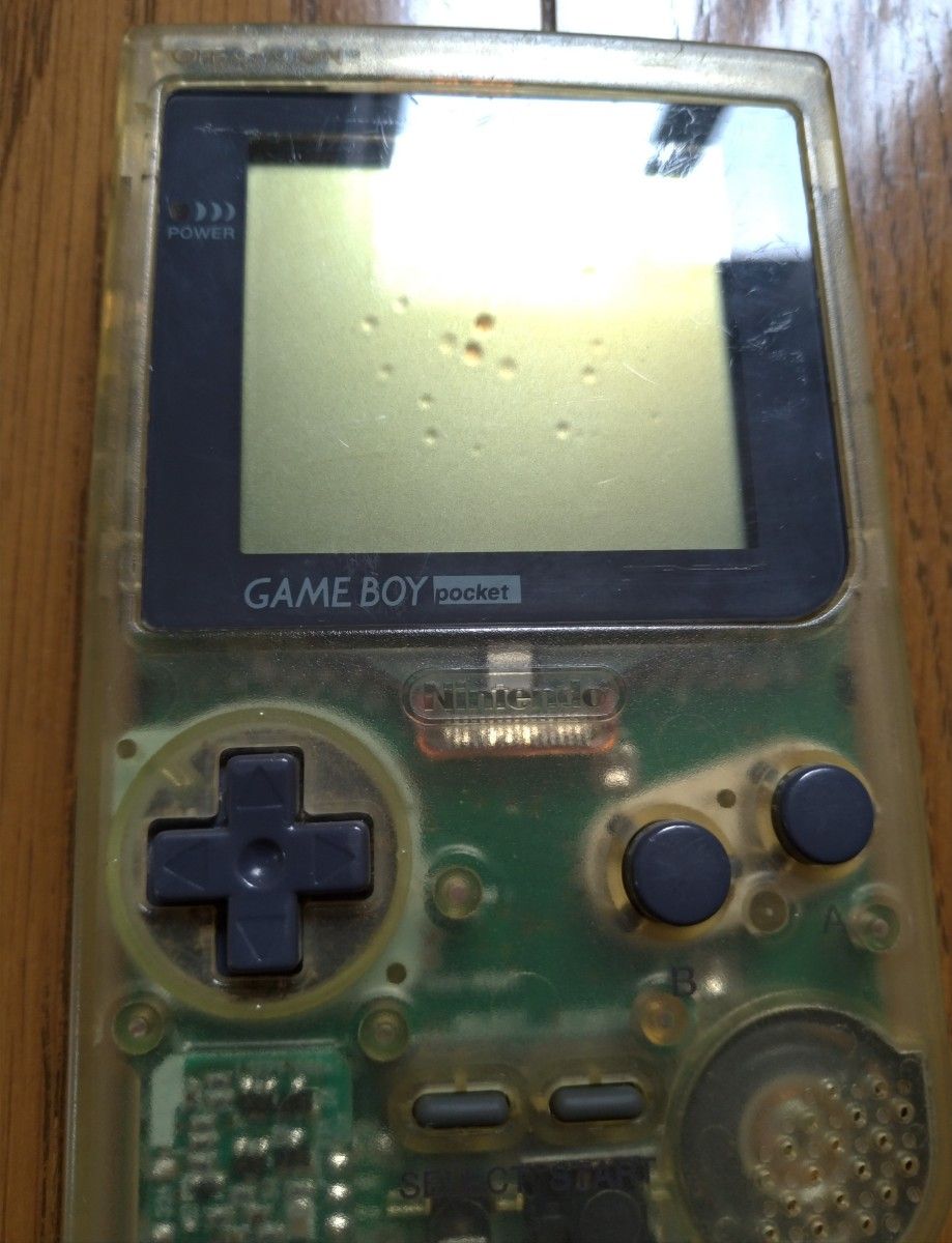 ゲームボーイポケット クリア 中古品 限定カラー グリコ限定 画面焼けあり 裏蓋なし