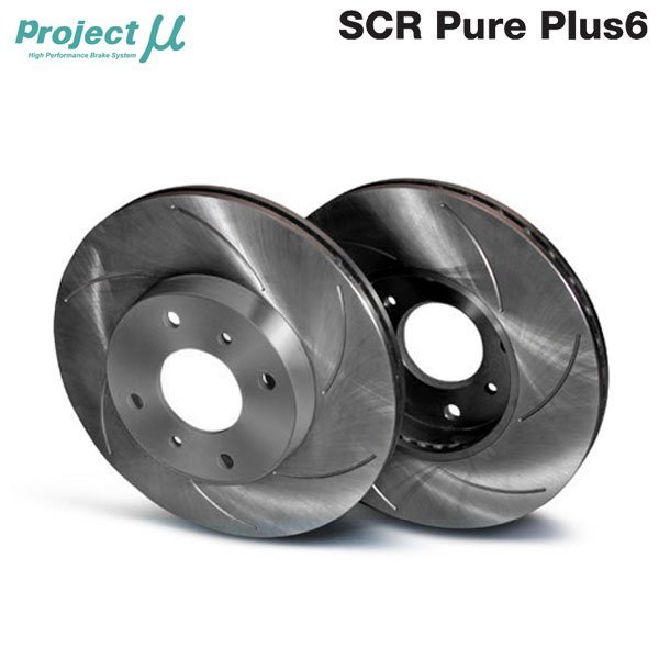 Projectμ ブレーキローター SCR Pure Plus6 無塗装 前後セット SPPF102&203-S6NP インプレッサ GC8(WRX-RA STI-Ver.6)