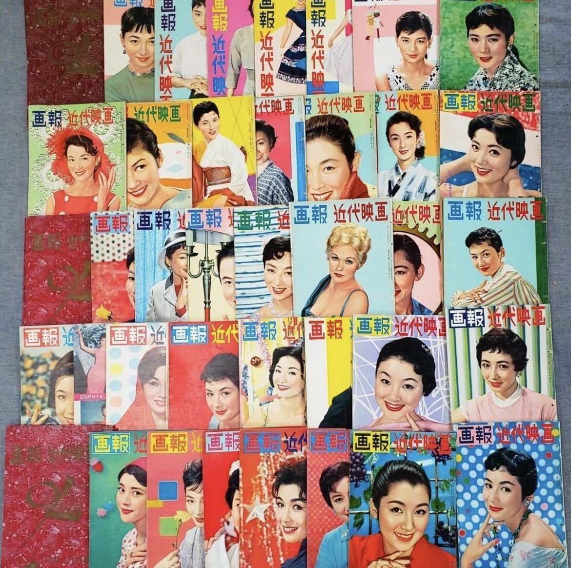当時物☆貴重】 画報 近代映画 国際文化情報社 4・5・6巻 昭和31年5月