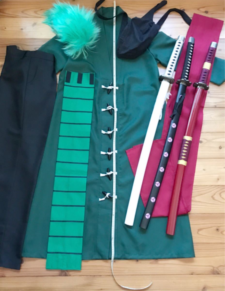 One-piece roro Noah *zoro two year after costume play clothes fake sword three pcs set L size used